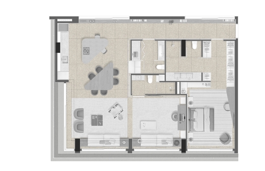 Planta 08 - 2 dorm 138m�