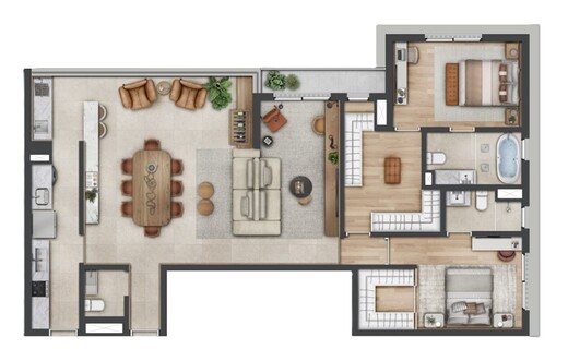 Planta 08 - 2 dorm 124m² - opção