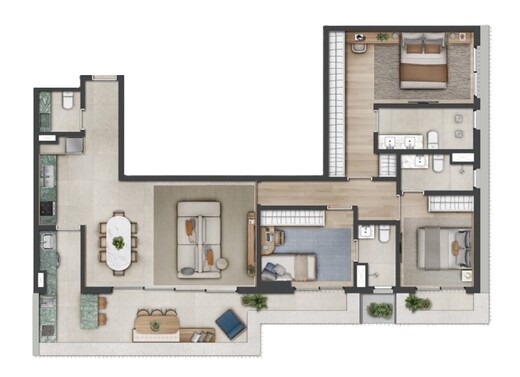 Planta 09 - 3 dorm 132m²