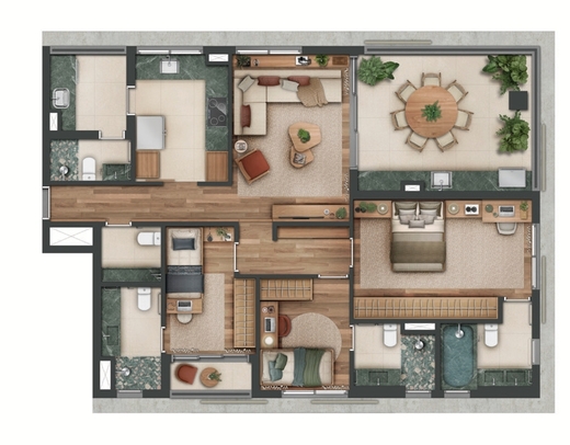 121m� ccom 3 dorms - Planta 04 