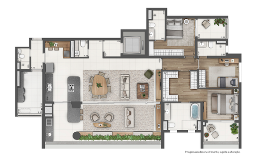 Planta 05 - 3 dorm 202m� - op��o 1