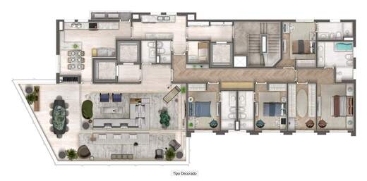 Planta 01 - 4 dorm 293,40m�