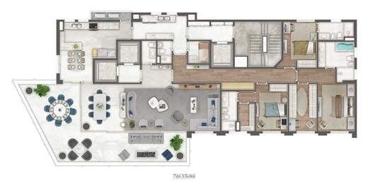 Planta 03 - 3 dorm 293,40m� - op��o 2