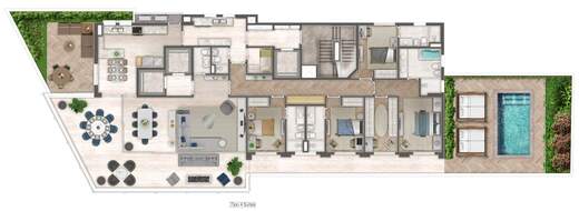 Planta 04 - 4 dorm 461,68m� - garden
