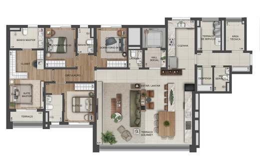 Planta 10 - 4 dorm 180m�