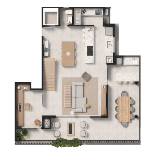Planta 06 - 3 dorm 189,15m² - duplex - inferior