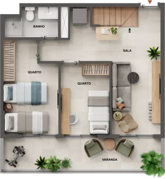 Planta 29 - 3 dorm 180,76m² - cobertura duplex - inferior