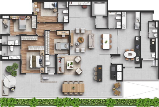 Planta 05 - 4 dorm 281m� - garden