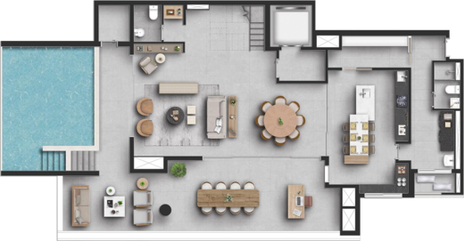 Planta 06 - 4 dorm 363m� - duplex - inferior