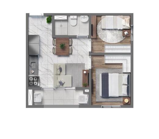 Planta 05 - 2 dorm 36,55m�