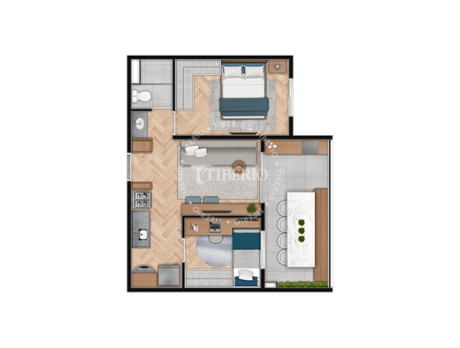 Planta 09 - 2 dorm 44,88m