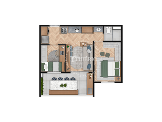 Planta 10 - 2 dorm 45,41m