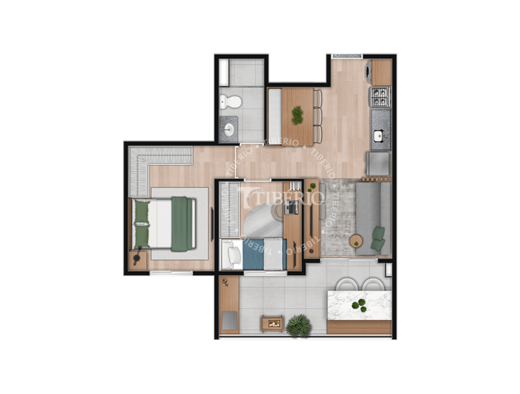 Planta 13 - 2 dorm 48,92m