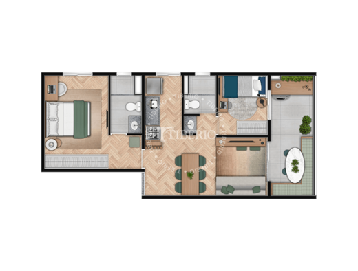 Planta 15 - 2 dorm 53,24m