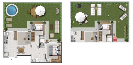 Planta 06 - 2 dorm 77,06m - garden