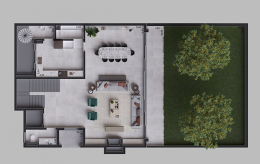 Planta 02 - 4 dorm 676,05m² - pavimento térreo