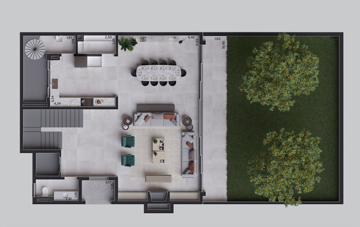 Planta 03 - 3 dorm 676,05m² - pavimento térreo - opção