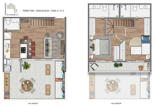 Planta 05 - 2 dorm 92m� - duplex