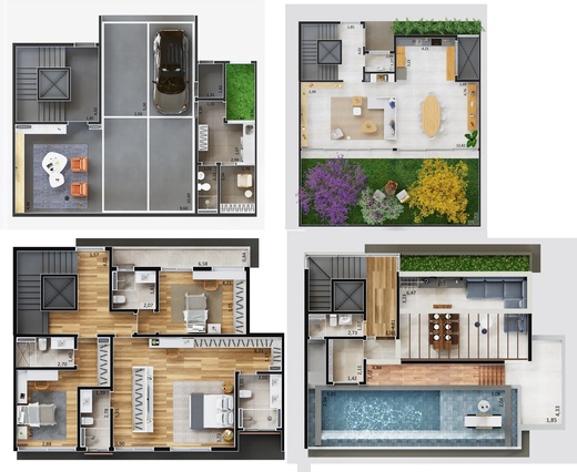 Planta 03 - 3 dorm 594,54m�