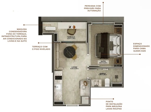 Planta 01 - 1 dorm 31,26m�