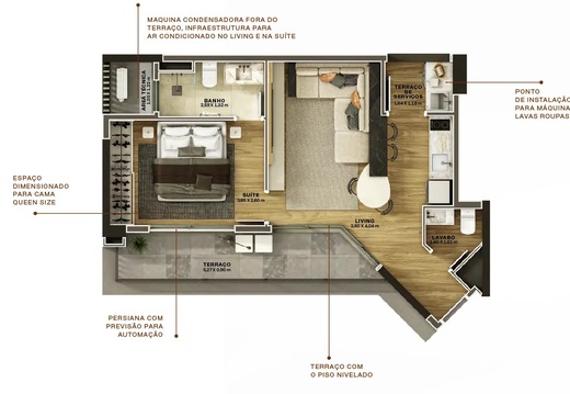 Planta 05 - 1 dorm 52,81m�