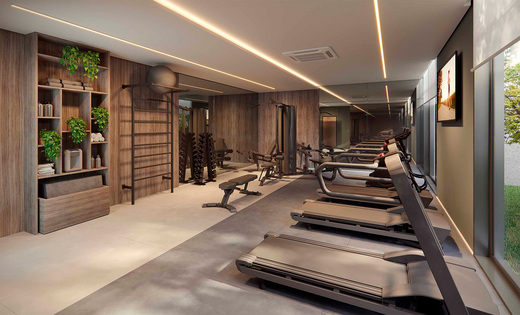 Conheça Fitness do imóvel - Studio 1 quarto Lançamento Studios Berrini - NR - São Paulo,SP Brooklin Paulista, à venda - R$ 513.703 - II-66976-103330 - 13 Fitness - 13