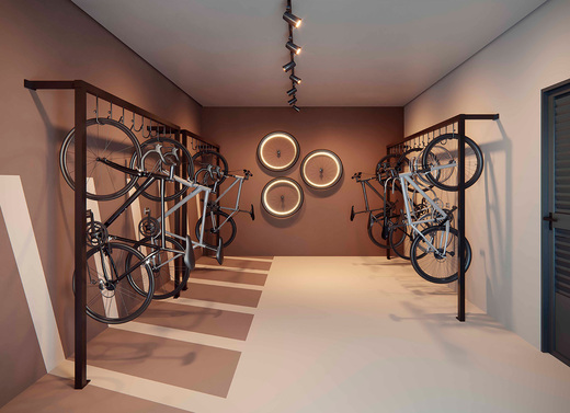 Conheça Bicicletário do imóvel - Studio 1 quarto Lançamento Studios Berrini - NR - São Paulo,SP Brooklin Paulista, à venda - R$ 513.703 - II-66976-103330 - 14 Bicicletário - 14