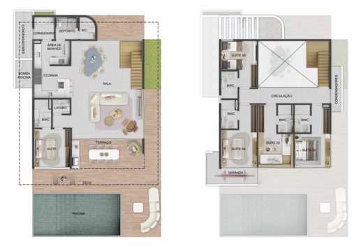 Planta 01 - 5 dorm 230m²