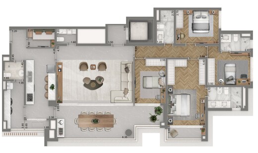 Planta 09 - 4 dorm 177,50m²
