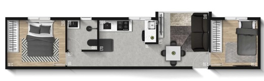 Planta 01 - 2 dorm 41m