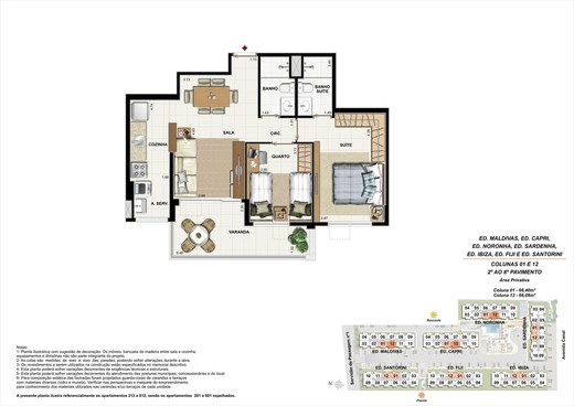 Planta 05 - 2 dorm 66 08m²