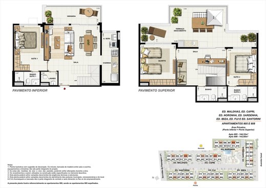 Planta 14 - 3 dorm 143 60m² - cobertura