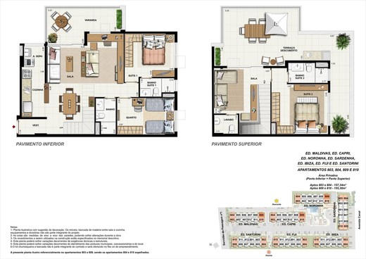 Planta 15 - 3 dorm 155 30m² - cobertura