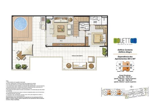 Planta 05 - 2 dorm 184 75m² - cobertura