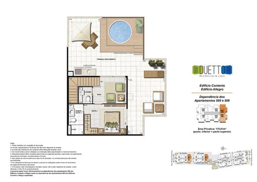 Planta 07 - 3 dorm 175 81m² -  cobertura