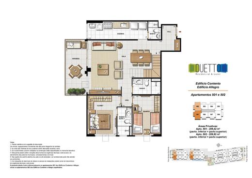 Planta 08 - 3 dorm 209 42m² - cobertura