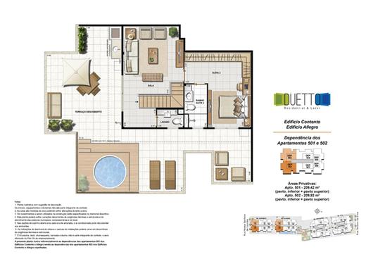 Planta 09 - 3 dorm 209 42m² - cobertura.