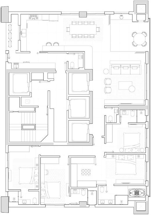 Planta 02 - 4 dormitorios 226m