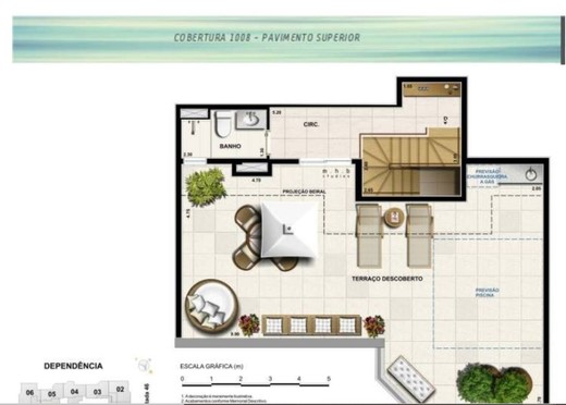 Planta 16 - 2 dorm 139 50m² - cobertura