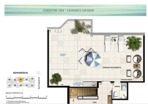 Planta 18 - 2 dorm 146 60m² - cobertura