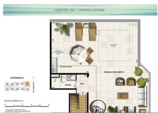 Planta 22 - 2 dorm 162 85m² - cobertura