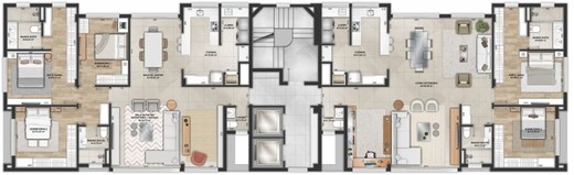 Planta 01 - 3 dorm 143m²
