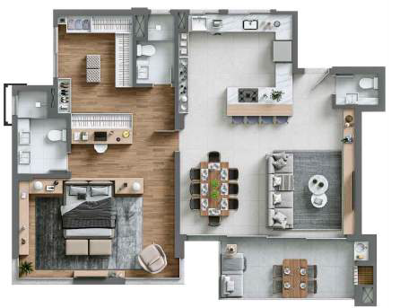 Planta 12 - 1 dorm 109 55m - opo