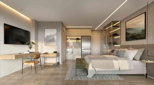 Conheça Dormitorio do imóvel - Studio à venda Rua Barão do Triunfo,Campo Belo, Zona Sul,São Paulo - R$ 318.860 - II-18852-31431 - 4 Dormitorio - Studio à venda Rua Barão do Triunfo,Campo Belo, Zona Sul,São Paulo - R$ 318.860 - II-18852-31431 - 4