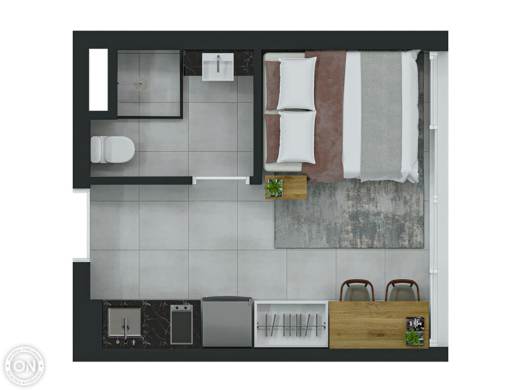 Planta 01 - 1 dorm 17 95m² - studio