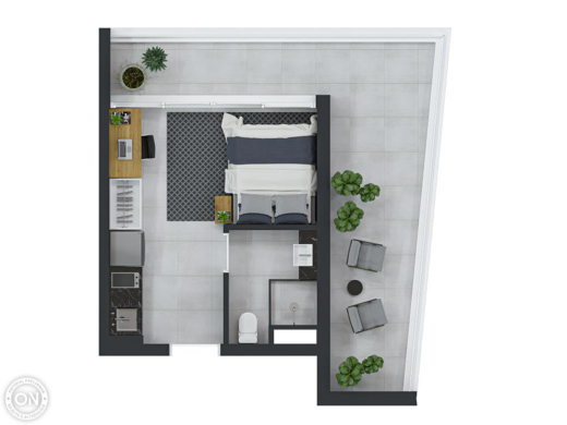Planta 05 - 1 dorm 33 89m² - garden