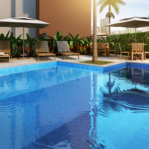 Conheça Piscina do empreendimento - Fachada - Residencial Villa Sardenha - 1053 - 12 Piscina - Fachada - Residencial Villa Sardenha - 1053 - 12