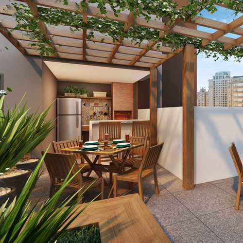Conheça Churrasqueira do empreendimento - Fachada - Residencial Villa Sardenha - 1053 - 10 Churrasqueira - Fachada - Residencial Villa Sardenha - 1053 - 10