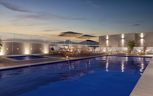 Conheça Piscina do empreendimento - Fachada - Smart Living Santana - 1073 - 17 Piscina - Fachada - Smart Living Santana - 1073 - 17