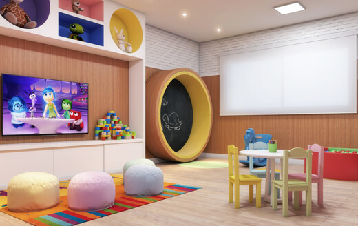 Conheça Brinquedoteca do empreendimento - Fachada - Smart Living Santana - 1073 - 8 Brinquedoteca - Fachada - Smart Living Santana - 1073 - 8